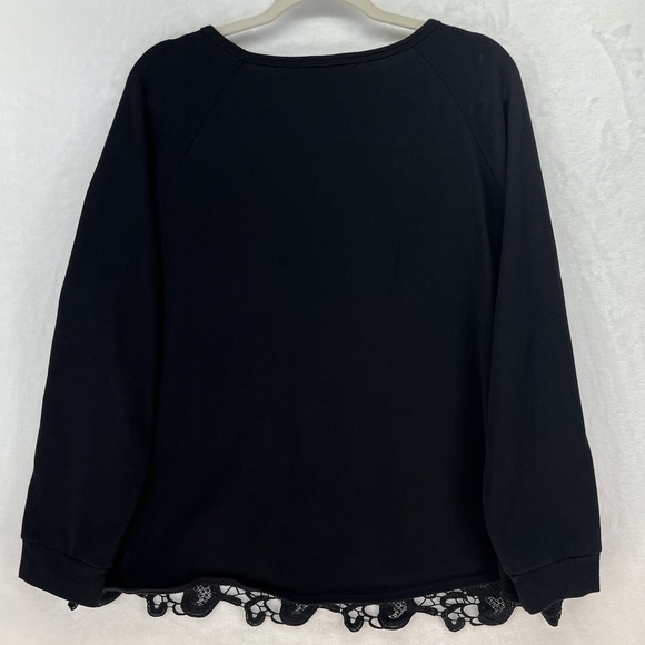 Adrianna Papell Lace Front Top Women's Size XXL Black - Picture 5 of 10